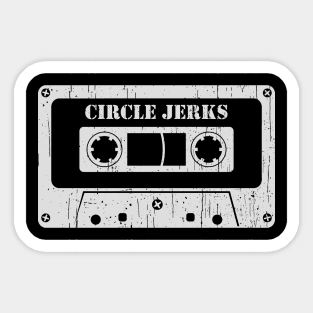 Circle Jerks - Vintage Cassette White Sticker